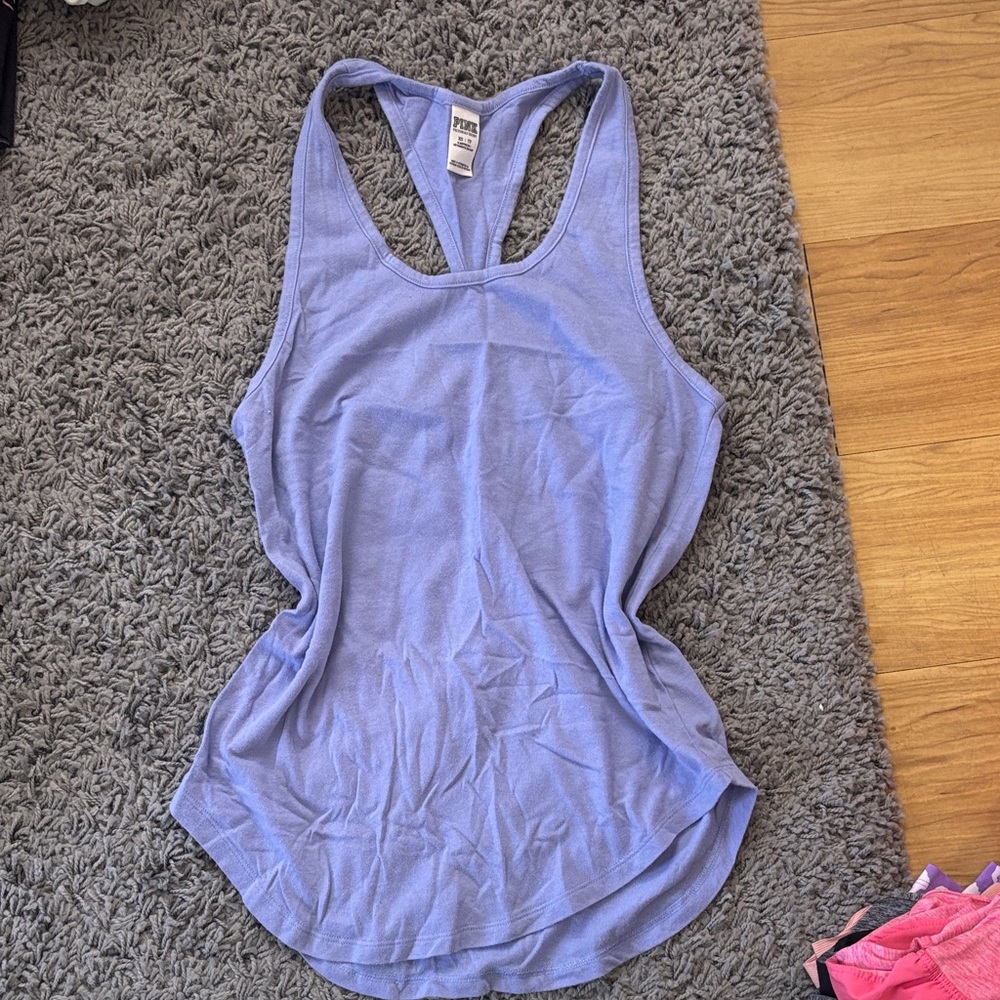 PINK Victoria's Secret Lavender Racerback Tank Top